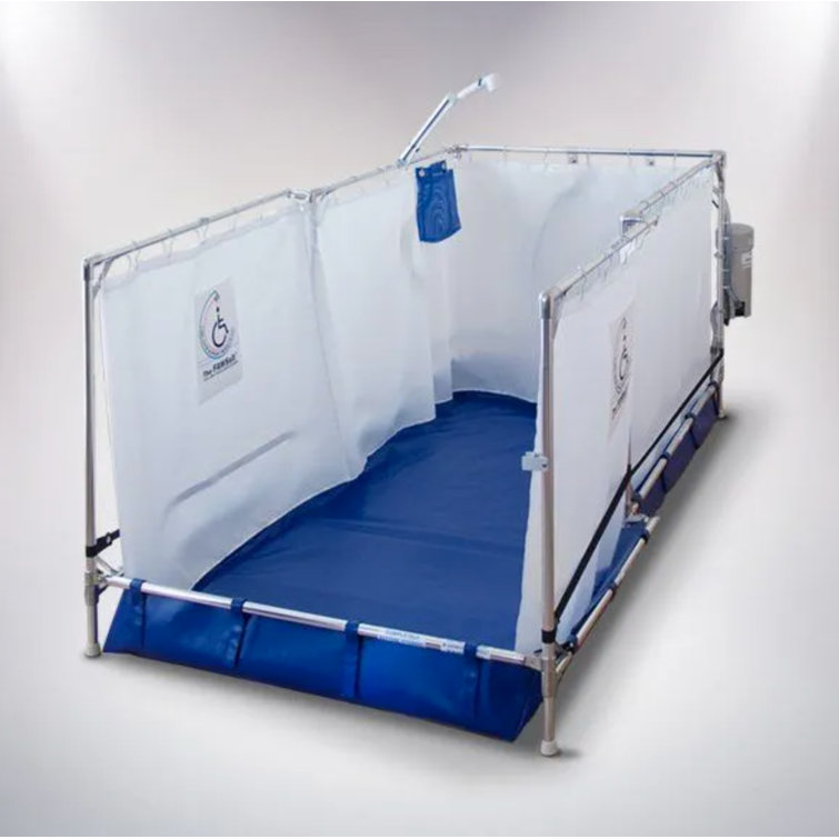 Fawssit Portable Showers 74'' W 48'' H SemiFrameless Rectangle